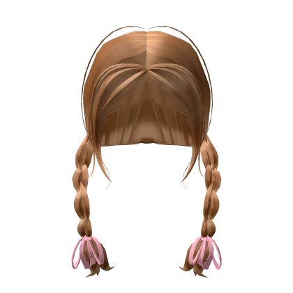 preppy ginger bow braided pigtails