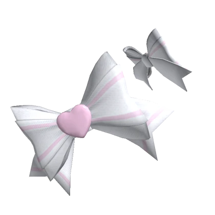 White Heart Bow