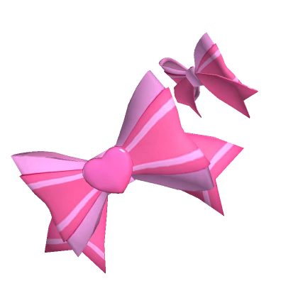 Pink Shock Heart Bow