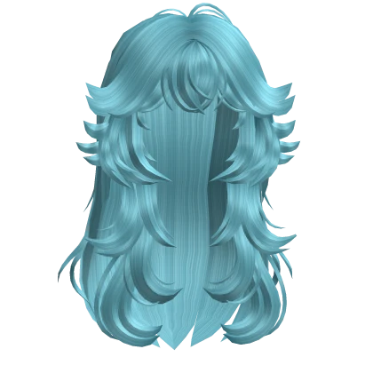 Anime Wolfcut Layered Messy Hair Blue