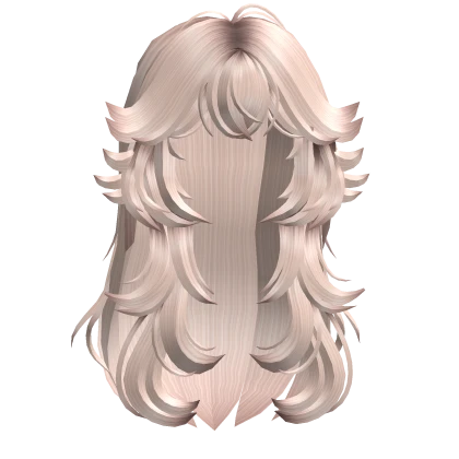 Anime Wolfcut Layered Messy Hair Platinum Blonde