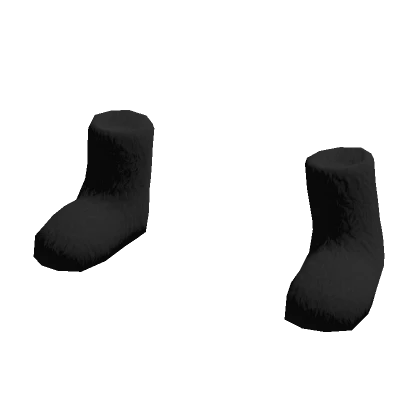 [Short] Y2K Fuzzy Black Boots