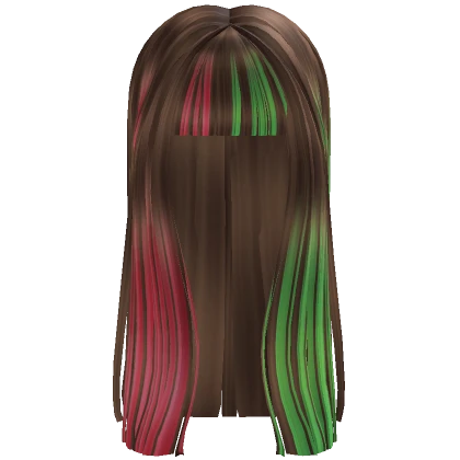 🍉Bella's Idol Long Bang Hair in Watermelon