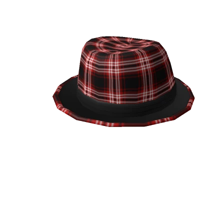 Red Plaid Fedora V2