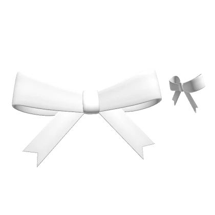 ♡ basic white double bows