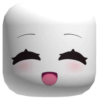 💖 Cute Blush Smile Kawaii Face (White)