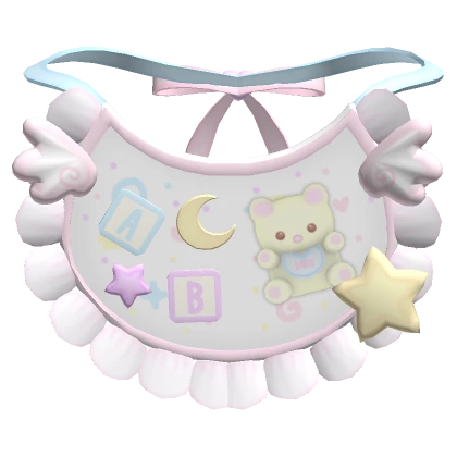 ♡ kawaii soft pastel baby ruffle bib 1.0