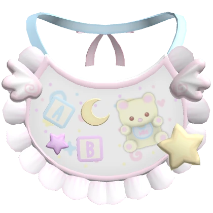 ♡ kawaii soft pastel baby ruffle bib 3.0