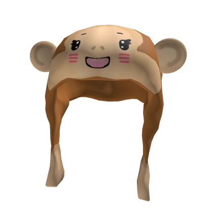 cute kawaii blush monkey hood