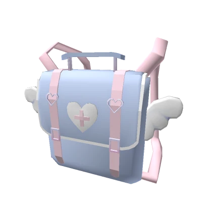 ୨୧ Kawaii Angel Nurse Pink Blue backpack 3.0