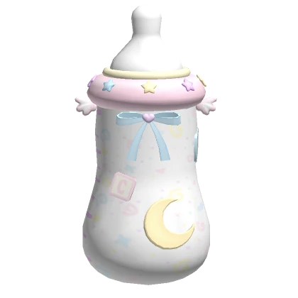 ♡ kawaii soft pastel baby milk bottle (front)