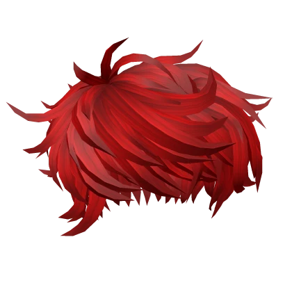 short anime messy red hair