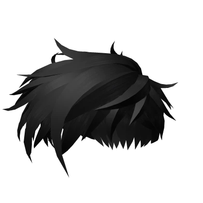 Short Anime Messy Black Hair Season 5.0