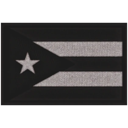 Embroidered Shoulder Patch: B&W Puerto Rico