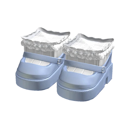 Doll Platforms Low Blue