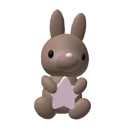 Cute brown bunny plushie