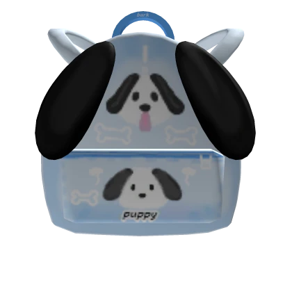 Softie Pastel Blue Puppy Backpack Kawaii 