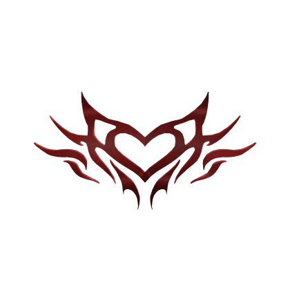 Red Fire Heart Crown Y2K 