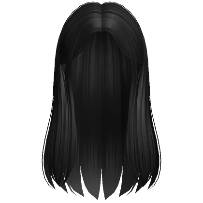 Soft Long Straight Hime Hair (Black)