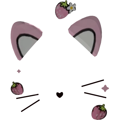 Strawberry Cat Face Filter 