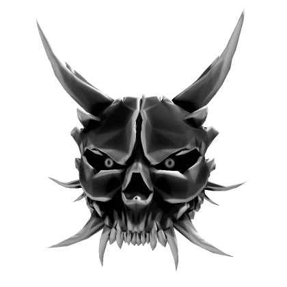 Shattered White Oni Skull Mask