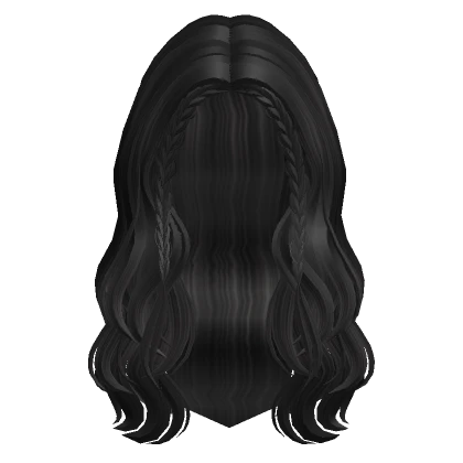 Braided front Wavy hair in Black