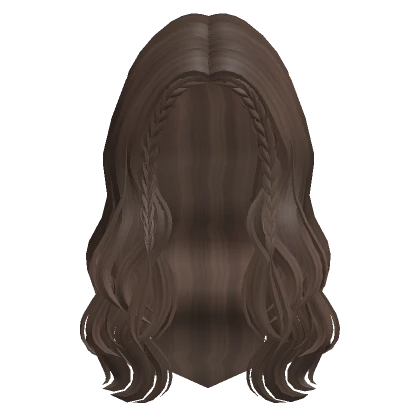 Braided front Wavy hair in Brown