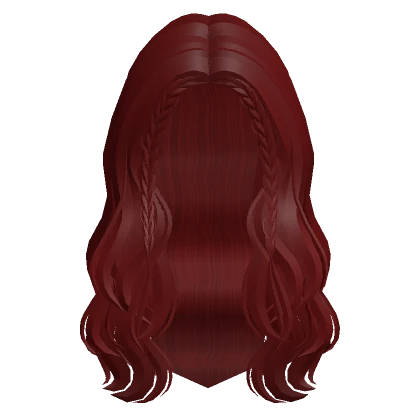 Braided front Wavy hair in Red