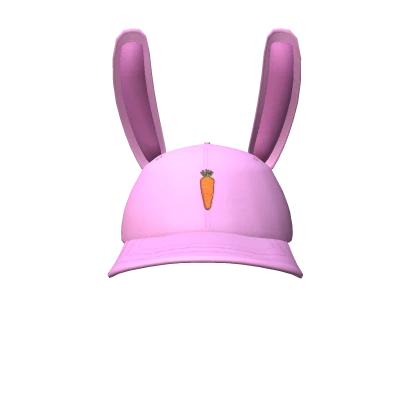 Cute Pink Carrot Bunny Cap