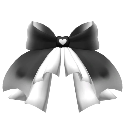 Cutesy Black n White Waist Bow with Ruffled Skirt