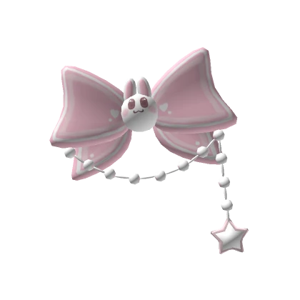 Kawaii pink bunny bow