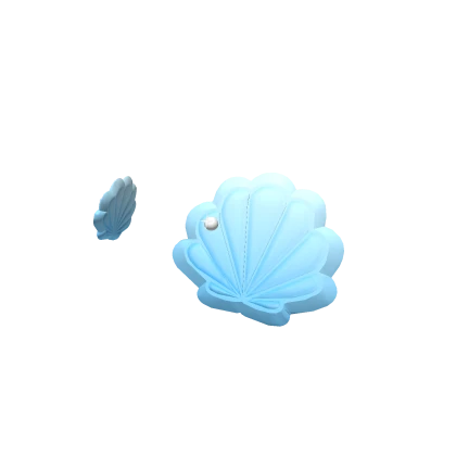 Blue Sea Shell Hair Clips