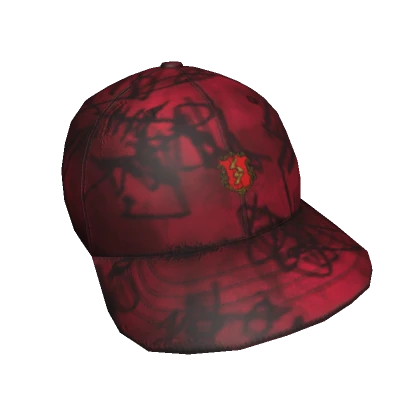 Red Grunge Skater Graffiti Cap