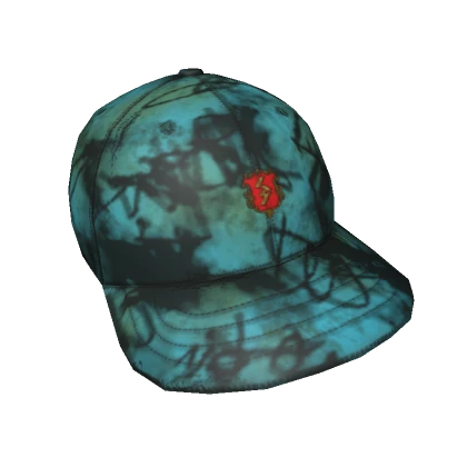 Blue Grunge Skater Graffiti Cap