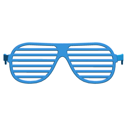 blue shutter sunglasses