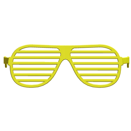 yellow shutter sunglasses