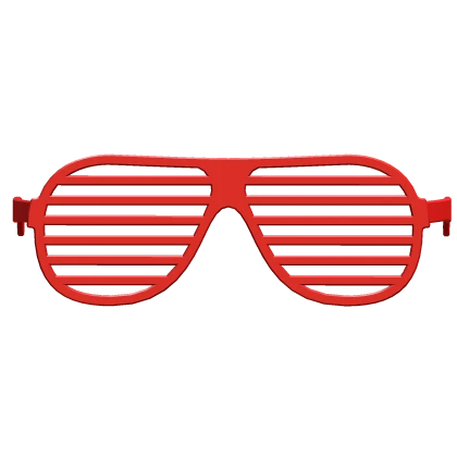 red shutter sunglasses