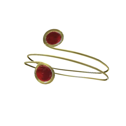 Shimmer Gold Arm Circlet Red Jewel