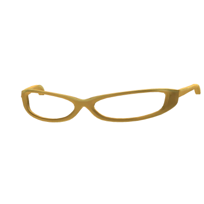 Y2K Librarian Glasses in Mustard Yellow