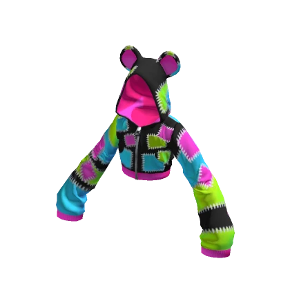 Neon Bear Hoodie Raver Candy