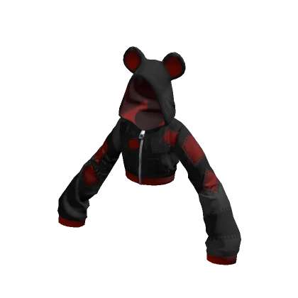 Neon Bear Hoodie Blood Moon