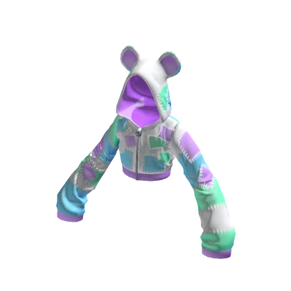 Neon Bear Hoodie Pastel Dream