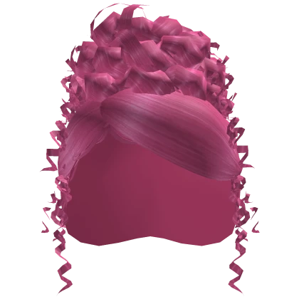 Cherry Blossom Curly High Bun