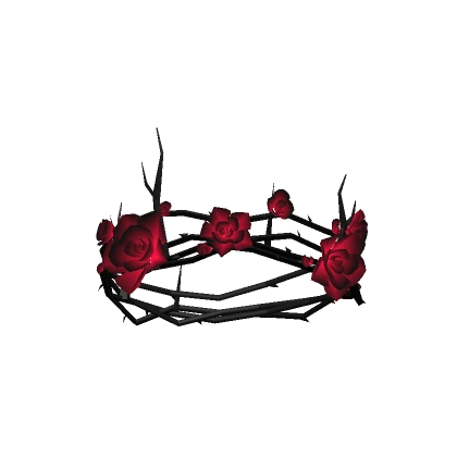 Black & Red Glowing Thorn Rose Crown