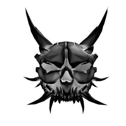 Burned Shattered Oni Skull Mask