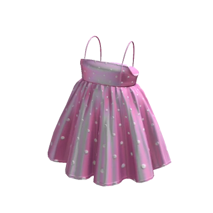 Lovely Babydoll Dress - Pink Polka Dots