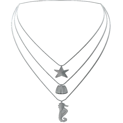 Shimmer Ocean Animals Silver Necklace