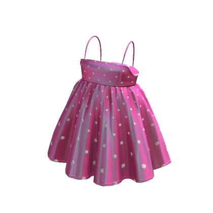 Lovely Babydoll Dress - y2k Pink Polka Dots