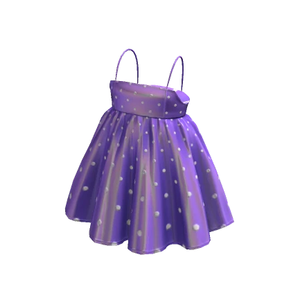 Lovely Babydoll Dress - Light Purple Polka Dots