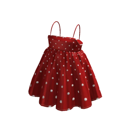 Lovely Babydoll Dress - Red Polka Dots